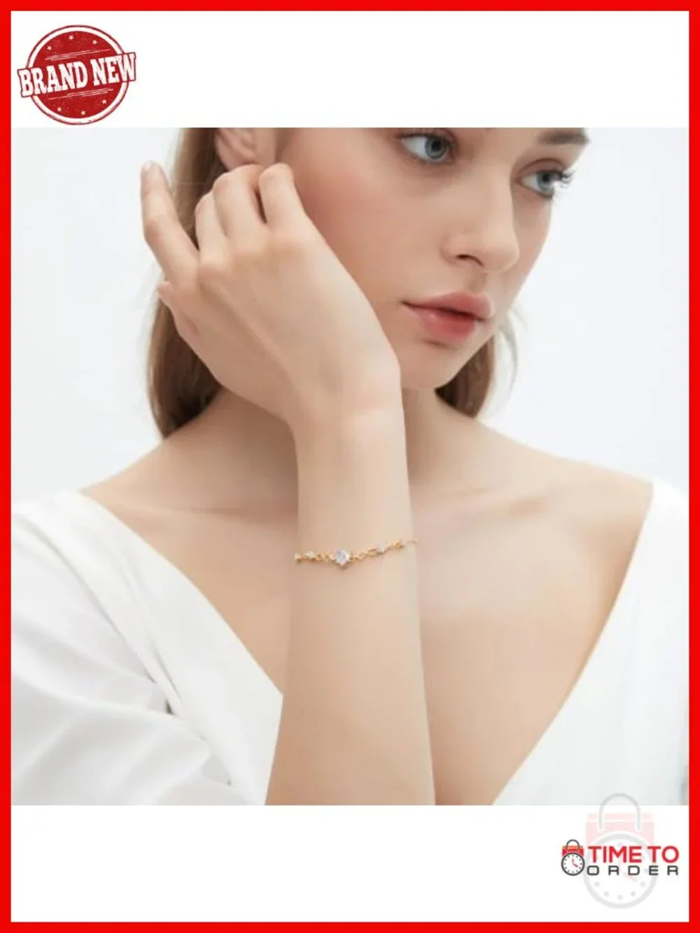 925 Sterling Silver Infinity Heart Birthstone Charm Link Bracelet Adjustable